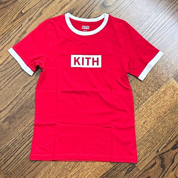 KITH Youth Boys' Short-Sleeve Logo Printed Coca-Cola Edition Shirt Size 10 - Picture 5 of 11